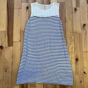 Market & Spruce Striped Sleeveless Dress with Lace Detail